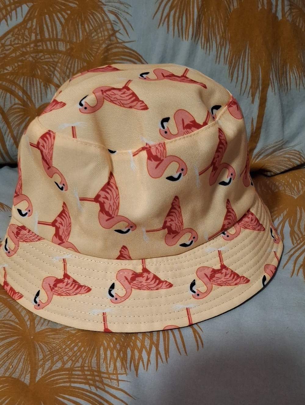 Ladies Pink Flamingo Bucket Hat - Brand